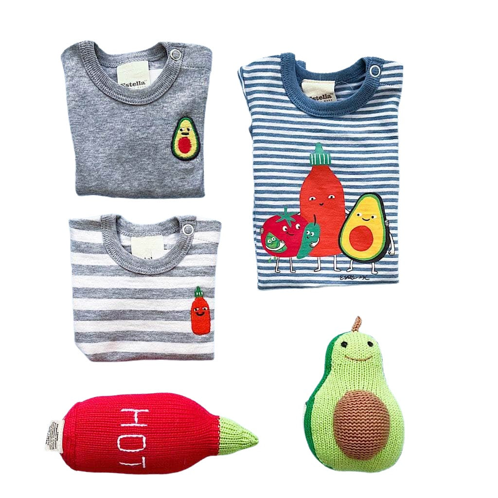 Organic Baby Gift Set, Avocado Bundle Of 5