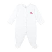 Double Love Embroidery Footie | Baby Girl