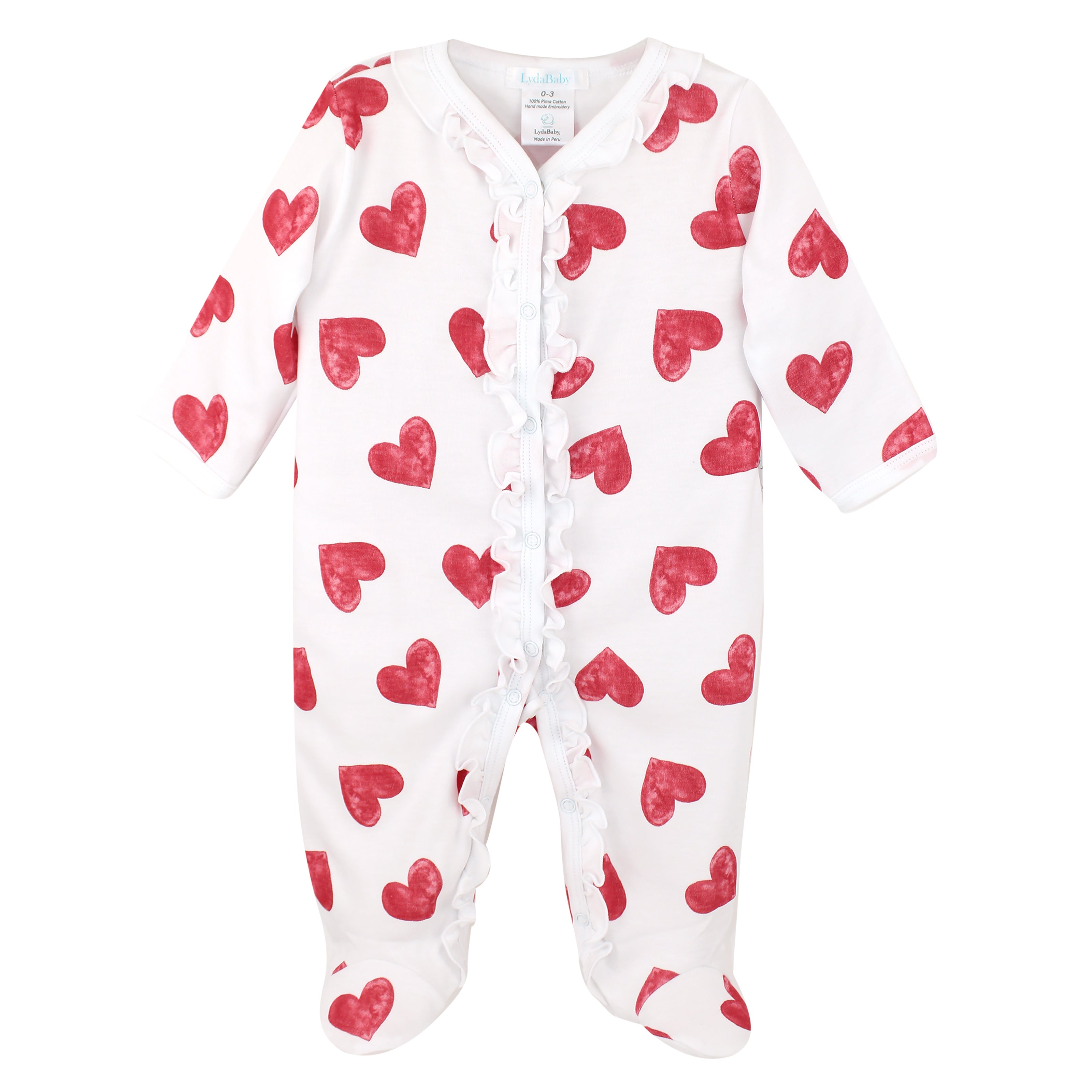 Love You Printed Footie | Baby Girl