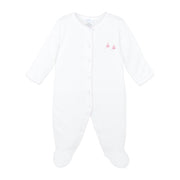 Graceful Sailboats Embroidery Footie | Baby Girl