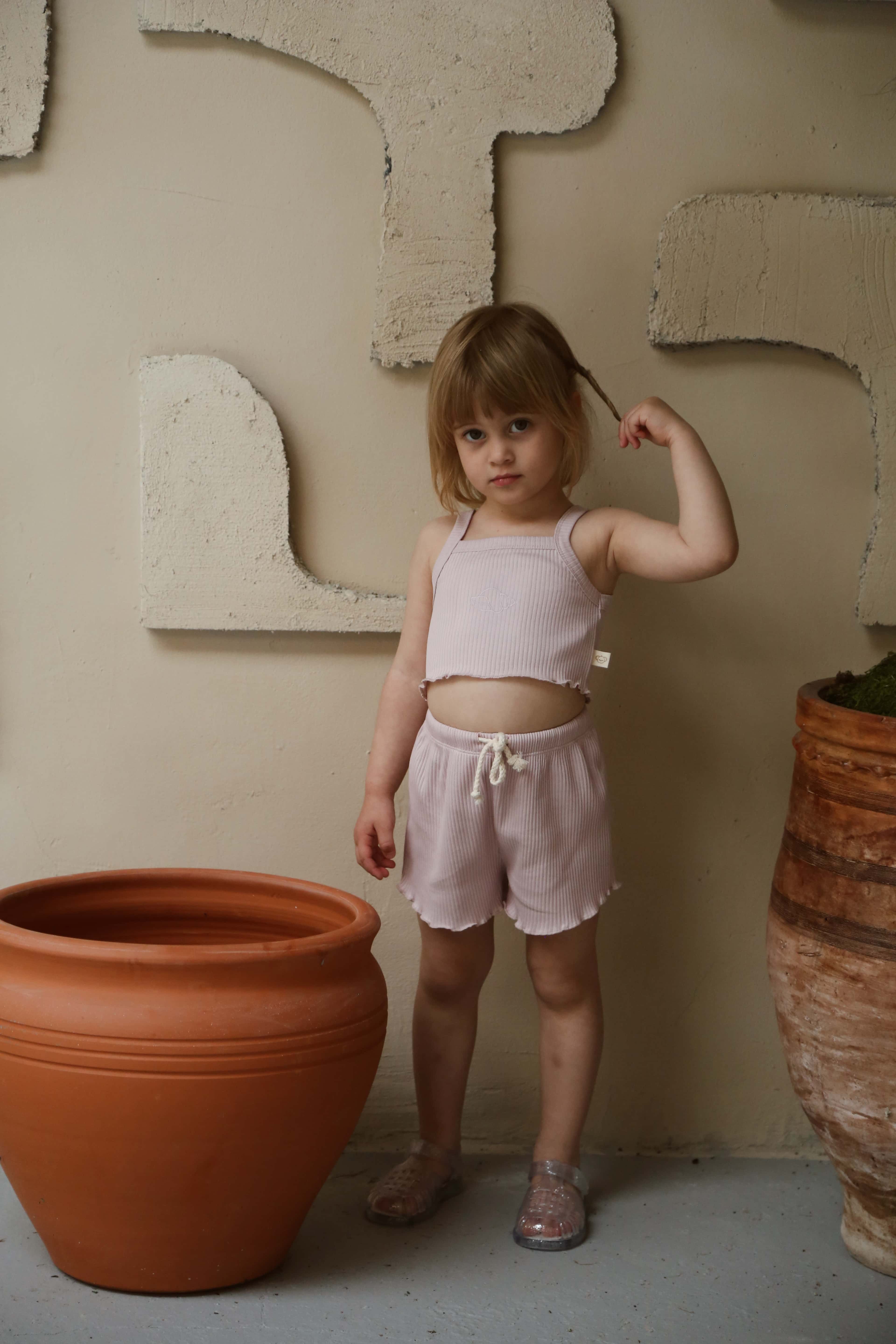 Lilac Crop-short Set