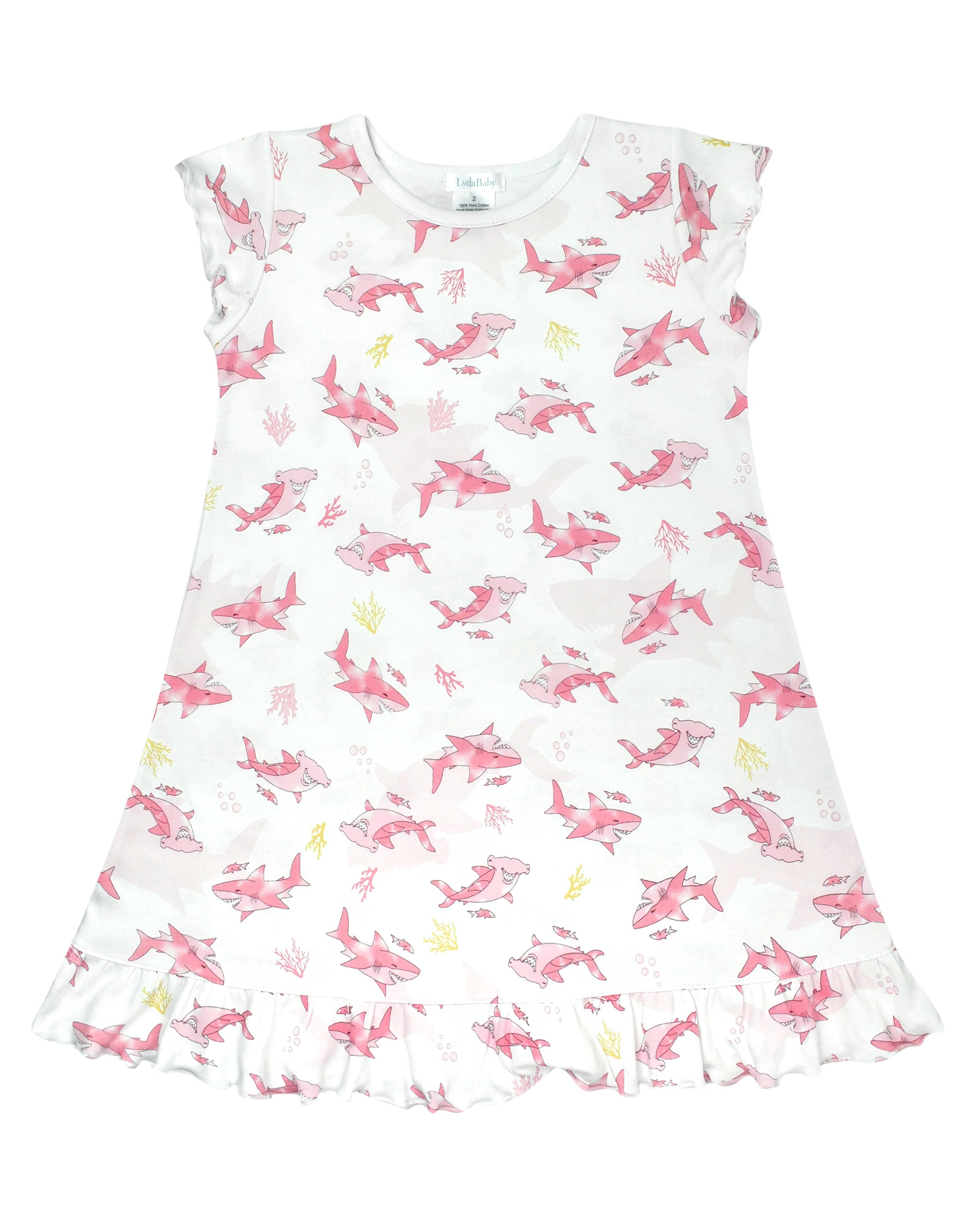 Friendly Sharks Printed Dress | Girl
