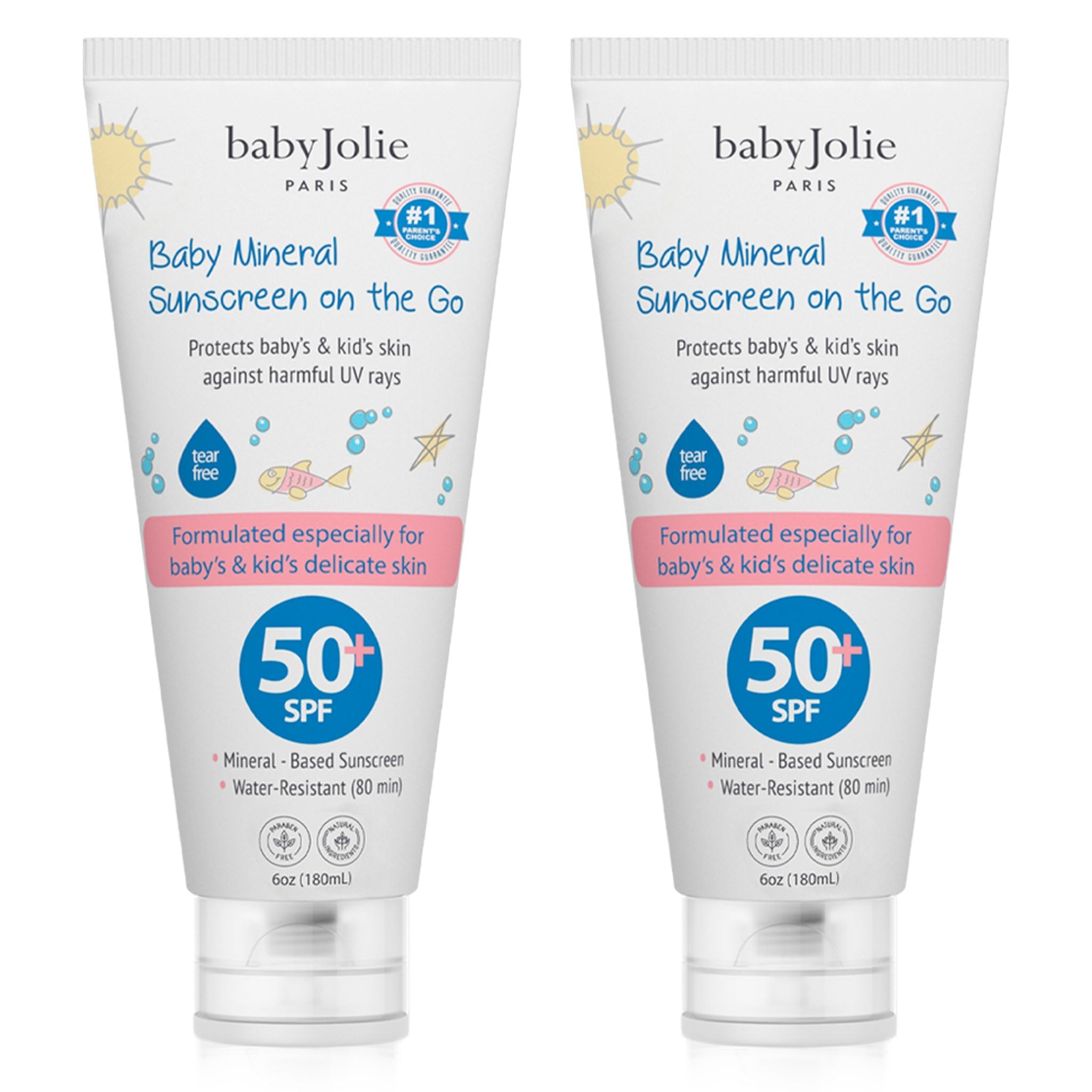 Baby Mineral Sunscreen, 6oz  |  2 Pack