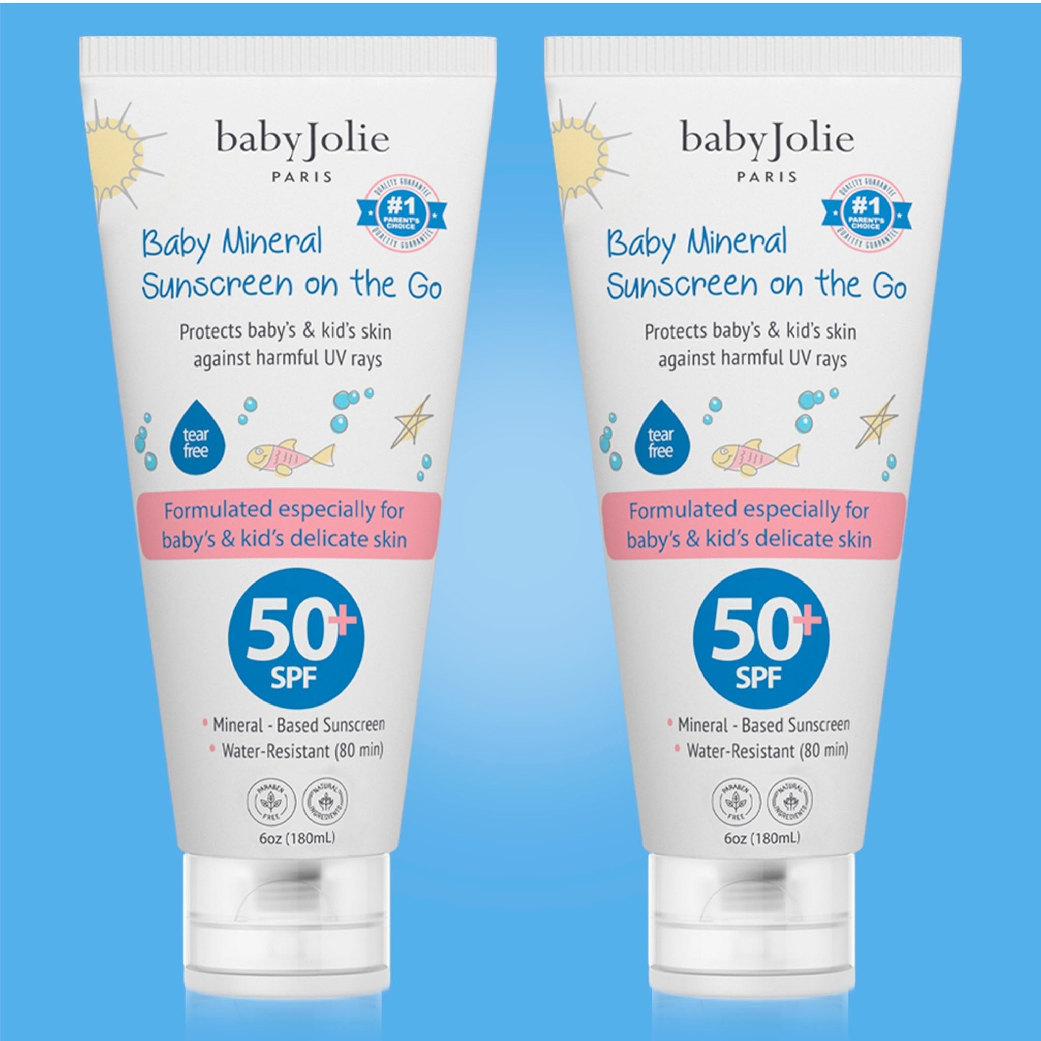 Baby Mineral Sunscreen, 6oz  |  2 Pack