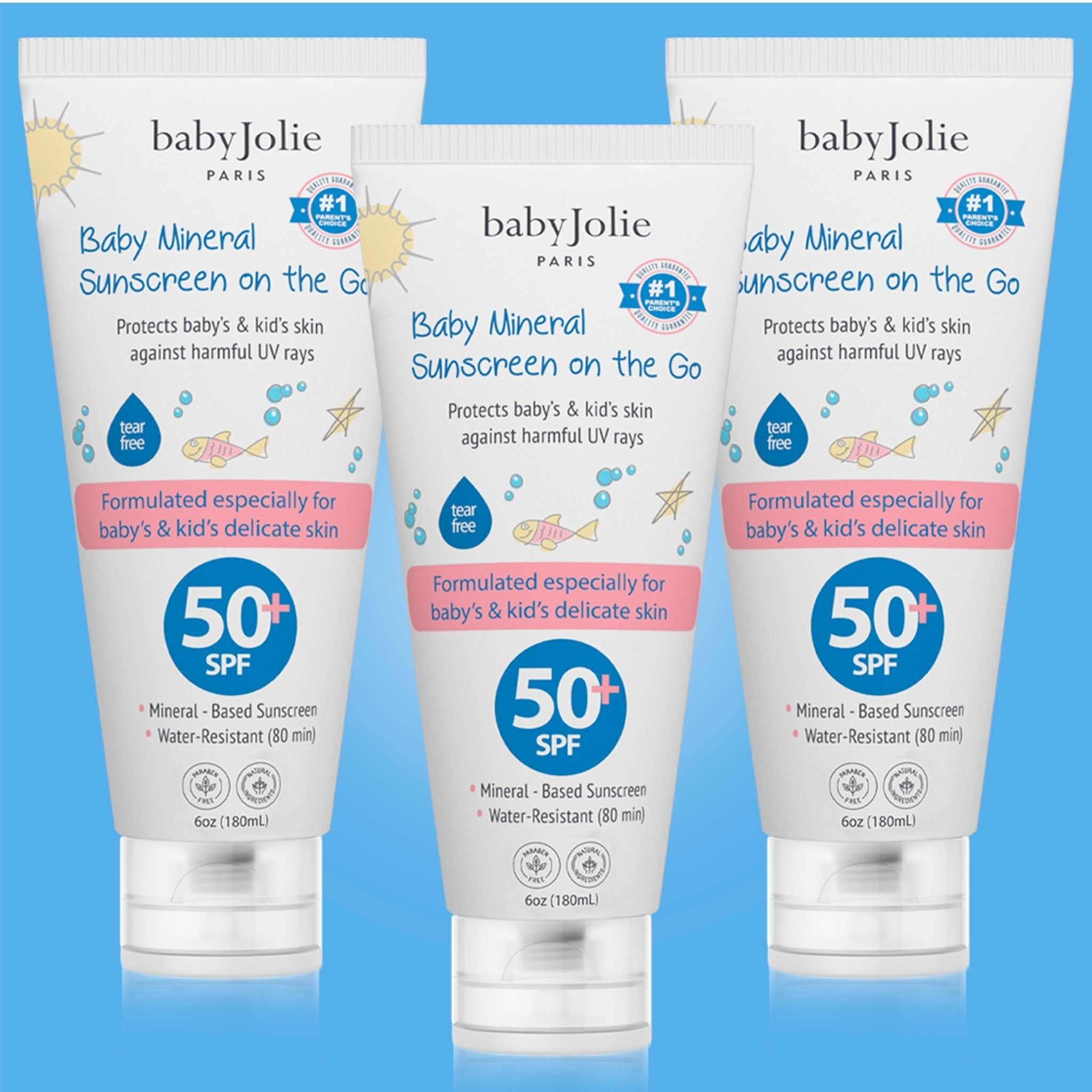 Baby Mineral Sunscreen, 6oz  |  3 Pack