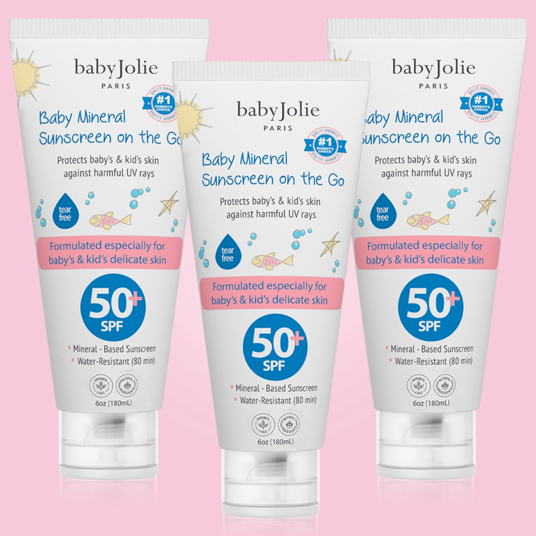 Baby Mineral Sunscreen, 6oz  |  3 Pack