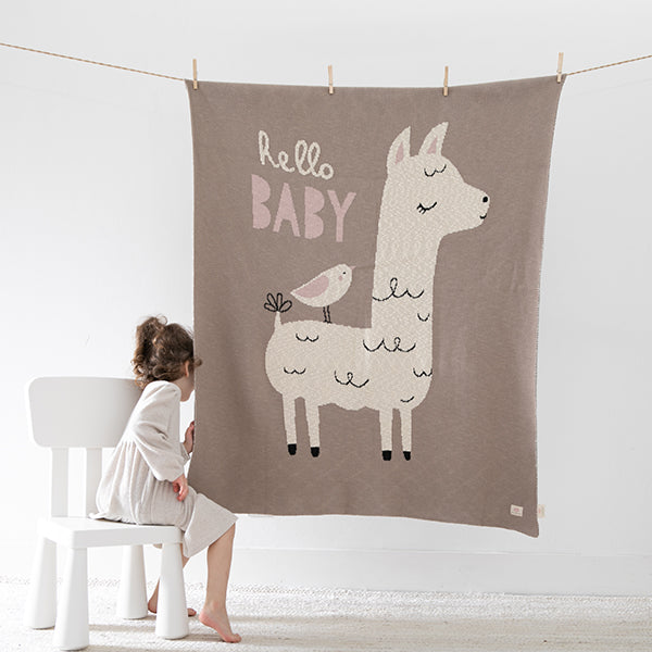 Hello Lama Organic Cotton Baby Blanket