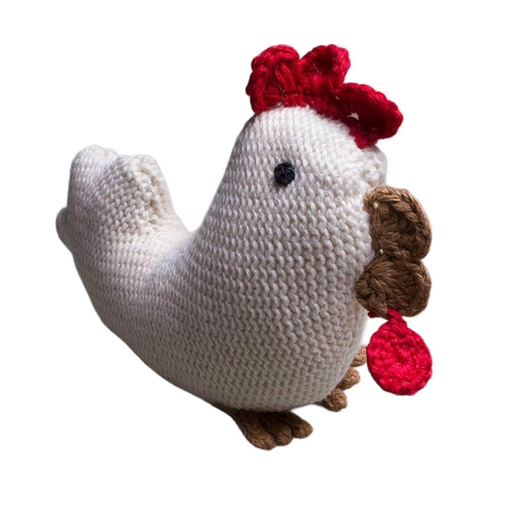 Organic Baby Toys - Newborn Rattles | Chicken