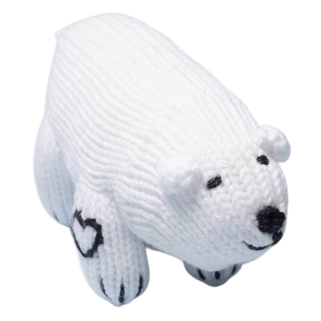Organic Baby Toys - Newborn Rattles | Polar Bear