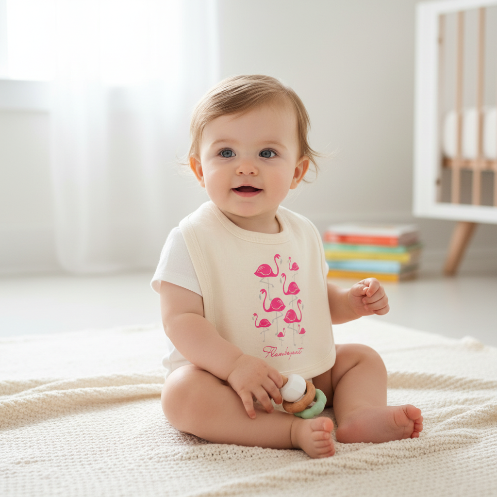 Flamingo Baby Bib