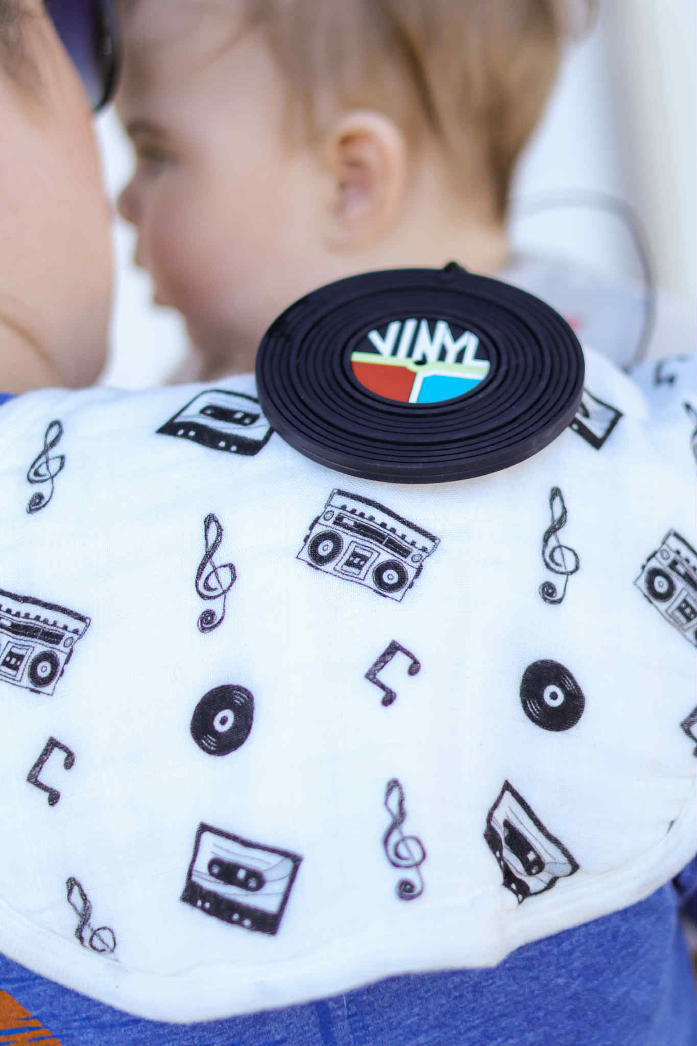 Mix Tape & Music Organic Cotton Burp Rag Set Of Two