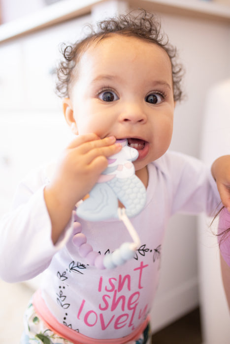 Mermicorn Clip On Teether - Food Grade Silicone Teether For Kids