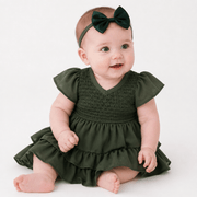 Green Chiffon Onesie Dress - Infant