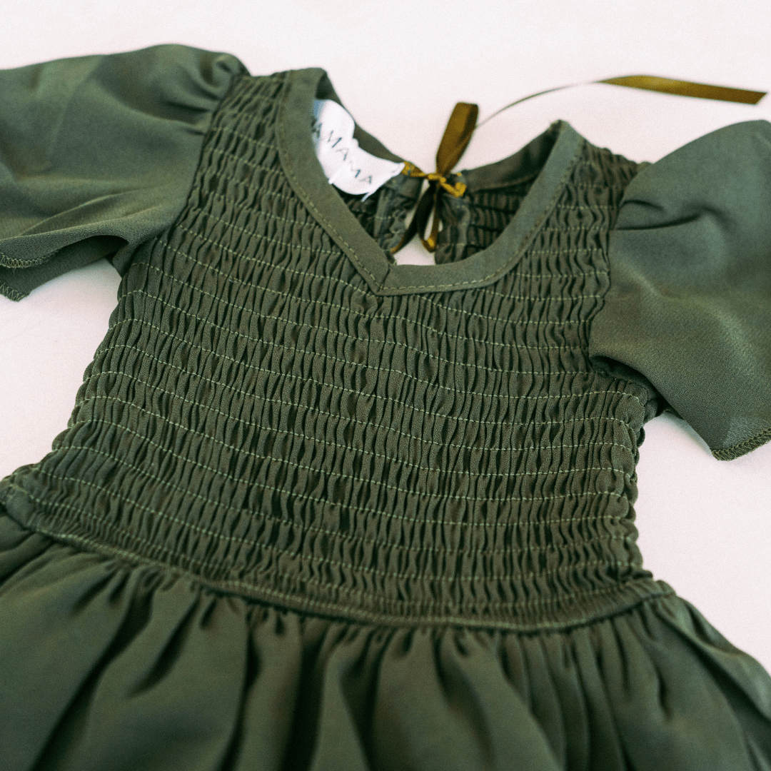 Green Chiffon Onesie Dress - Infant