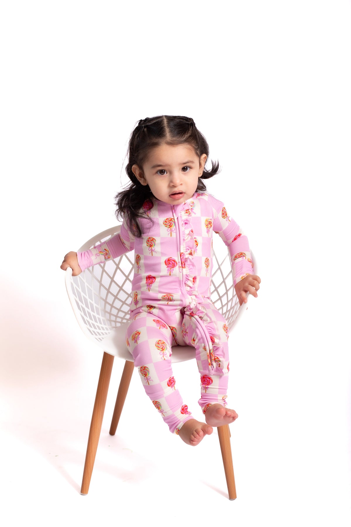 My First Lollipop Bamboo Onesie: Buttery Soft Pink Romper