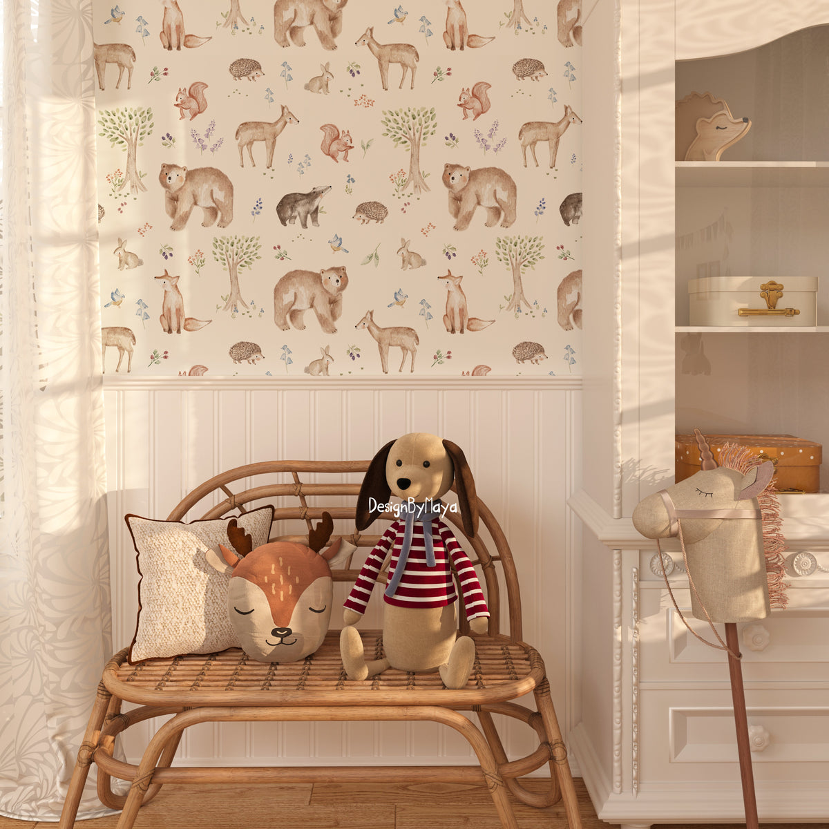 Woodland Creatures Wallpaper - Nursery Wall Decor Wallpapers