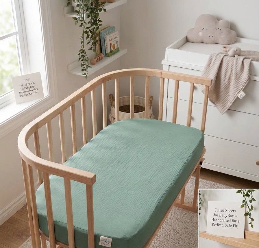 Baby Bay Maxi Bassinet Custom Made Fitted Sheet - Organic Cotton Gauze