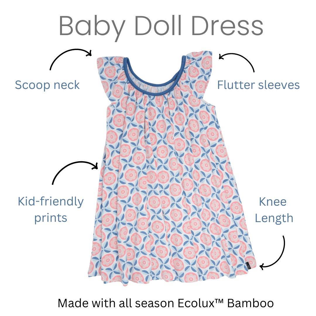 Babydoll Dress - Groovy Flowers