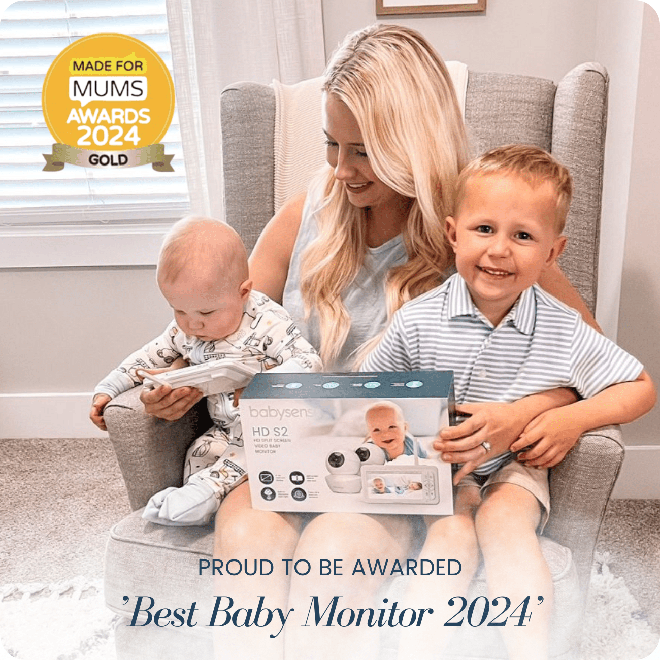 Babysense Hd S2: Video Baby Monitor With 2 Cameras, Non Wifi, Split Screen & Night Light Machine