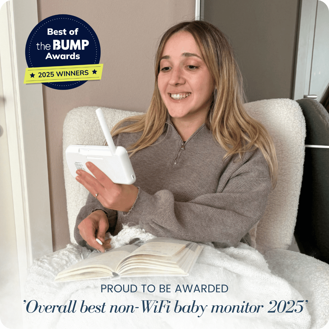 Babysense Max View: Video Baby Monitor With 1 Or 2 Cameras, Non Wifi, Split Screen, Night Light & Sound Machine