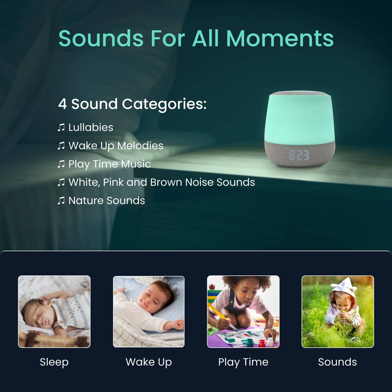 Babysense Smart Nursery: Video Baby Monitor, Breathing Motion Sleep Monitor, Night Light & Sound Machine