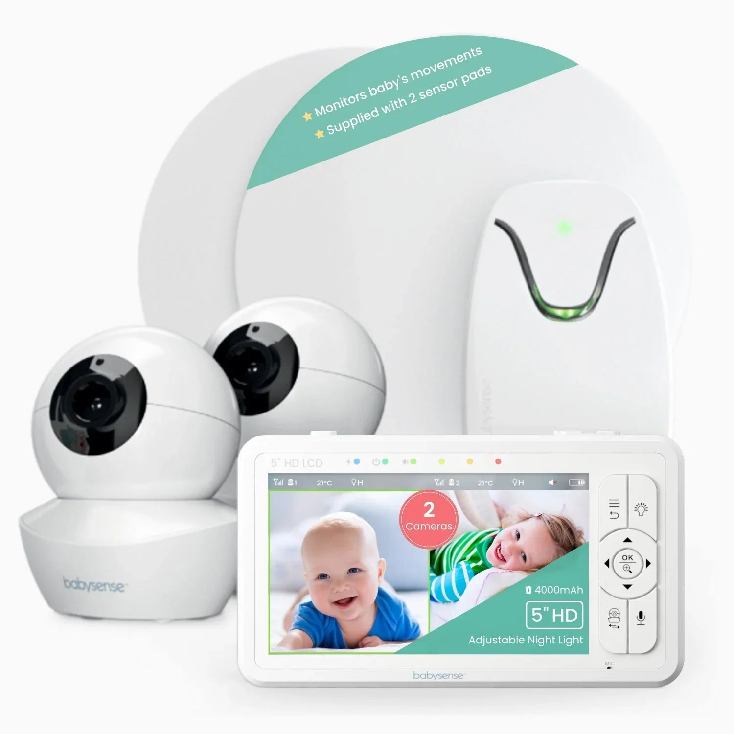 Babysense True Sleep: Video Baby Monitor With Breathing Motion Sleep Monitor, 1 Or 2 Cameras