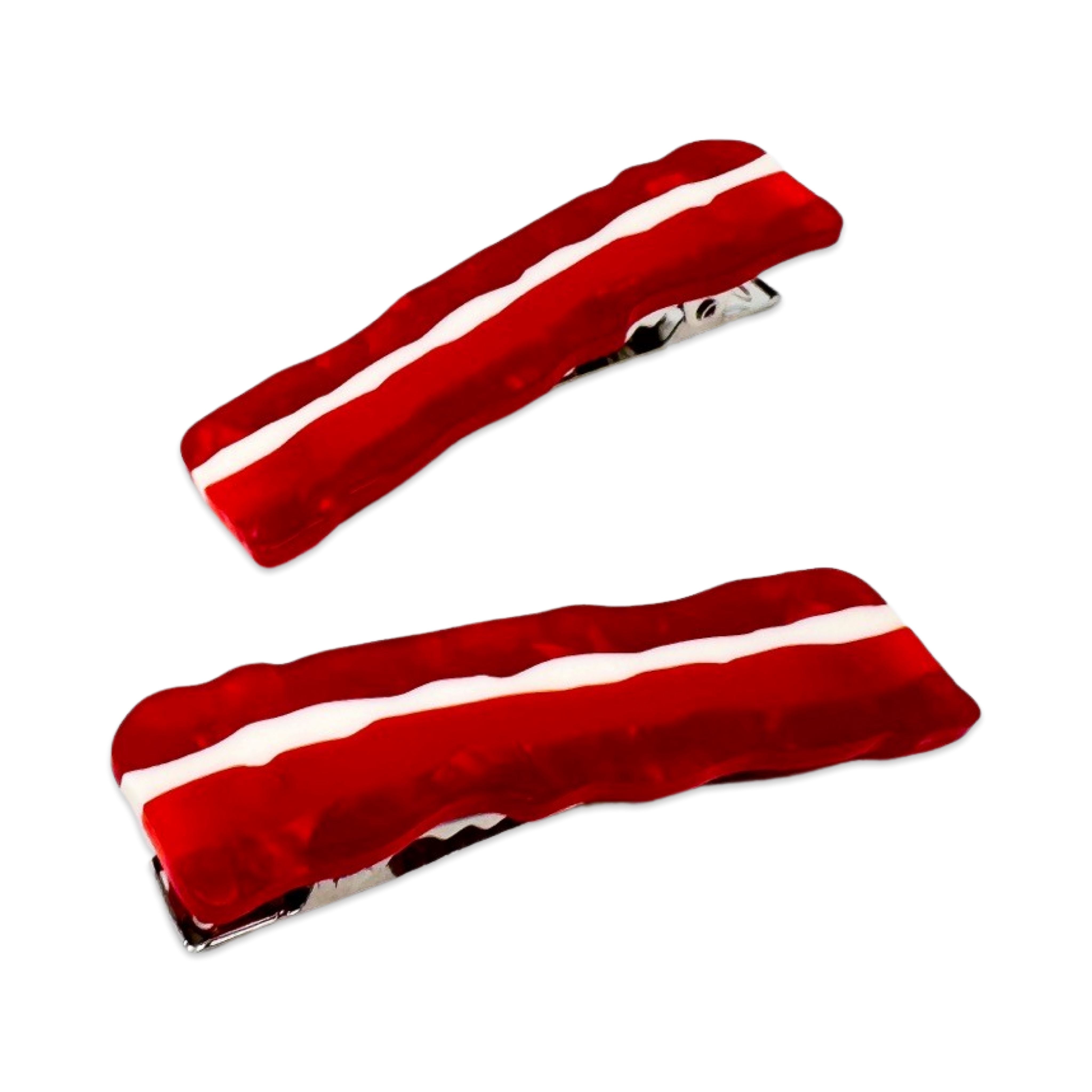 Bacon Alligator Hair Clip Set