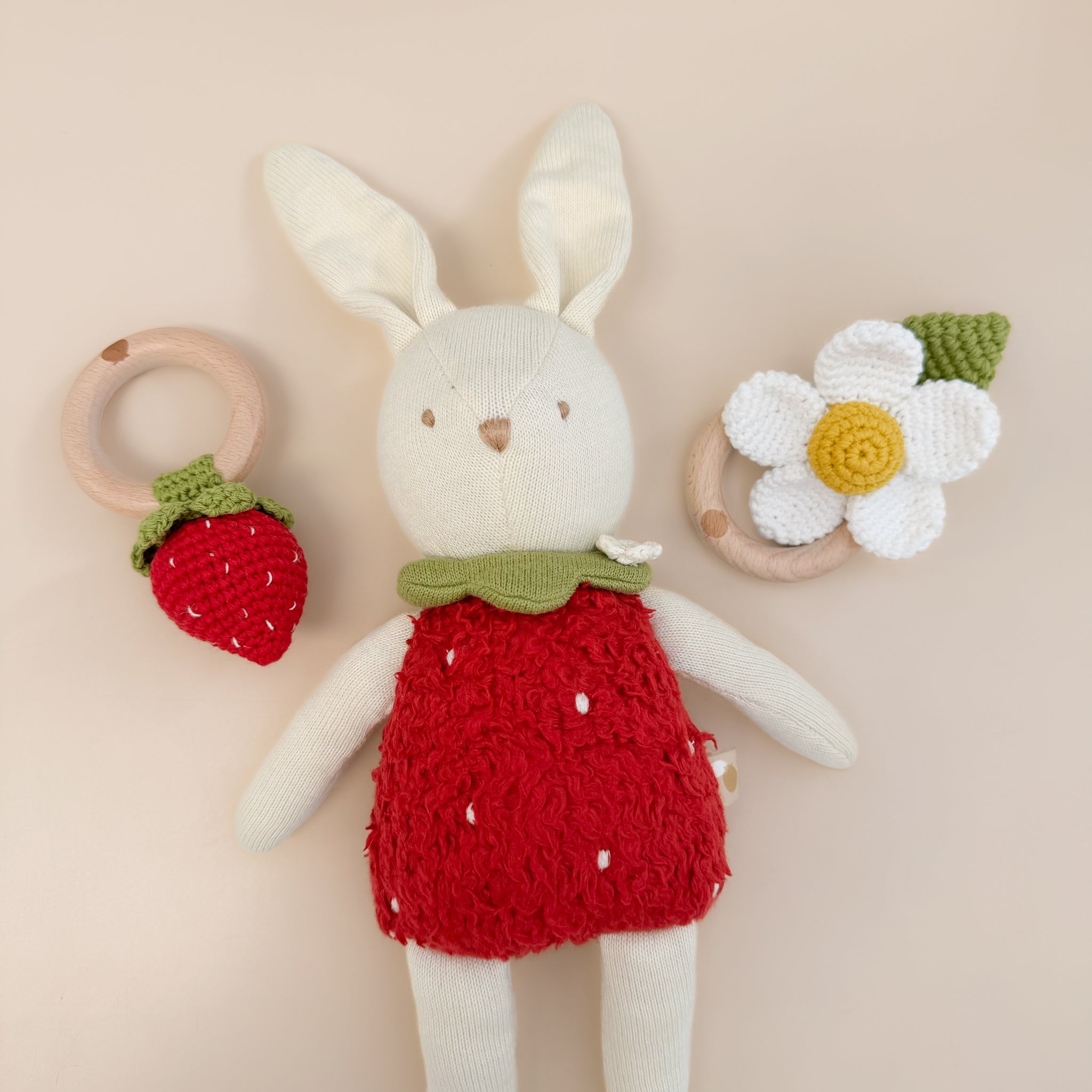 Bailey Bunny Strawberry Plushie Toy