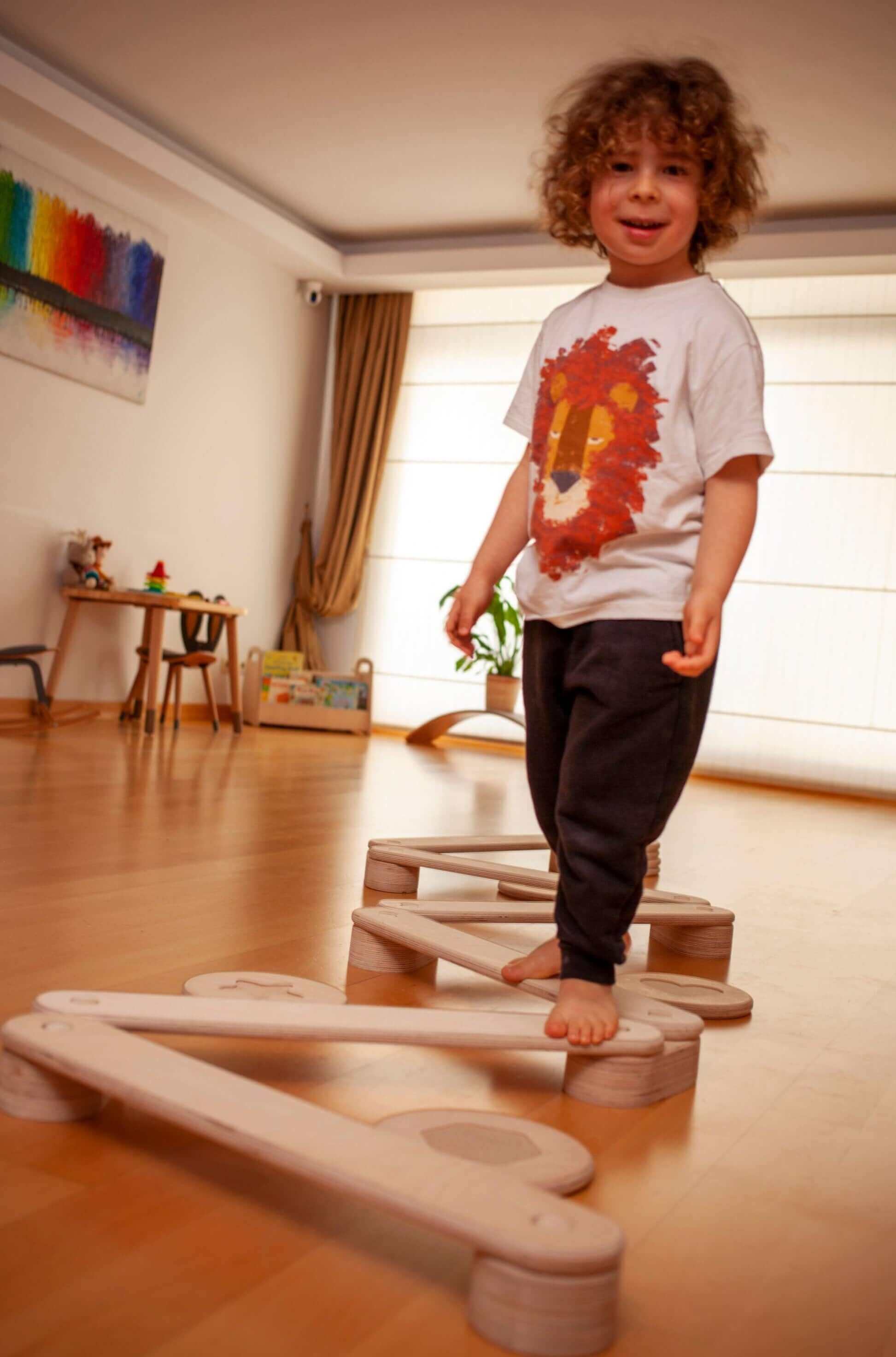 Montessori Balance Beam And Stepping Stones Set