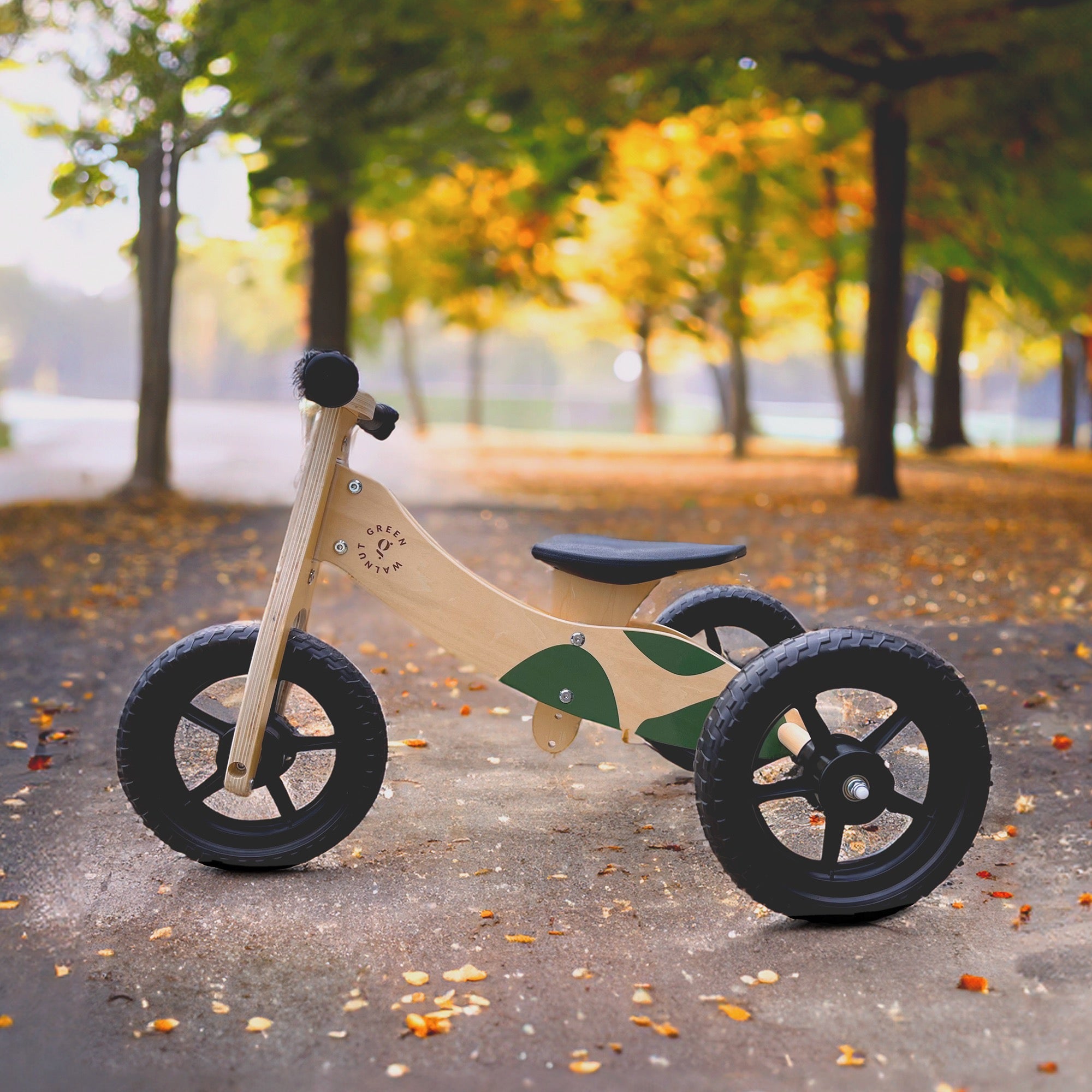 Convertible Wooden Balance Bike - Trike (2 In 1)