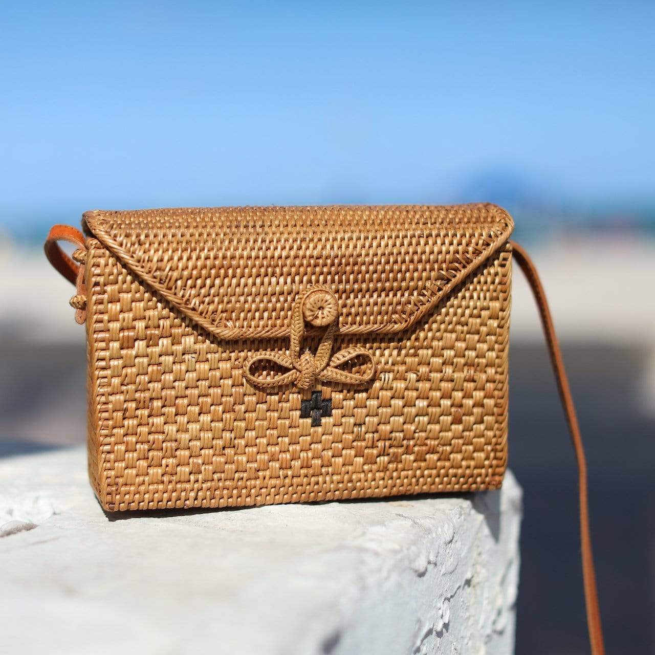 Bali Rattan Crossbody Bag - Sophia