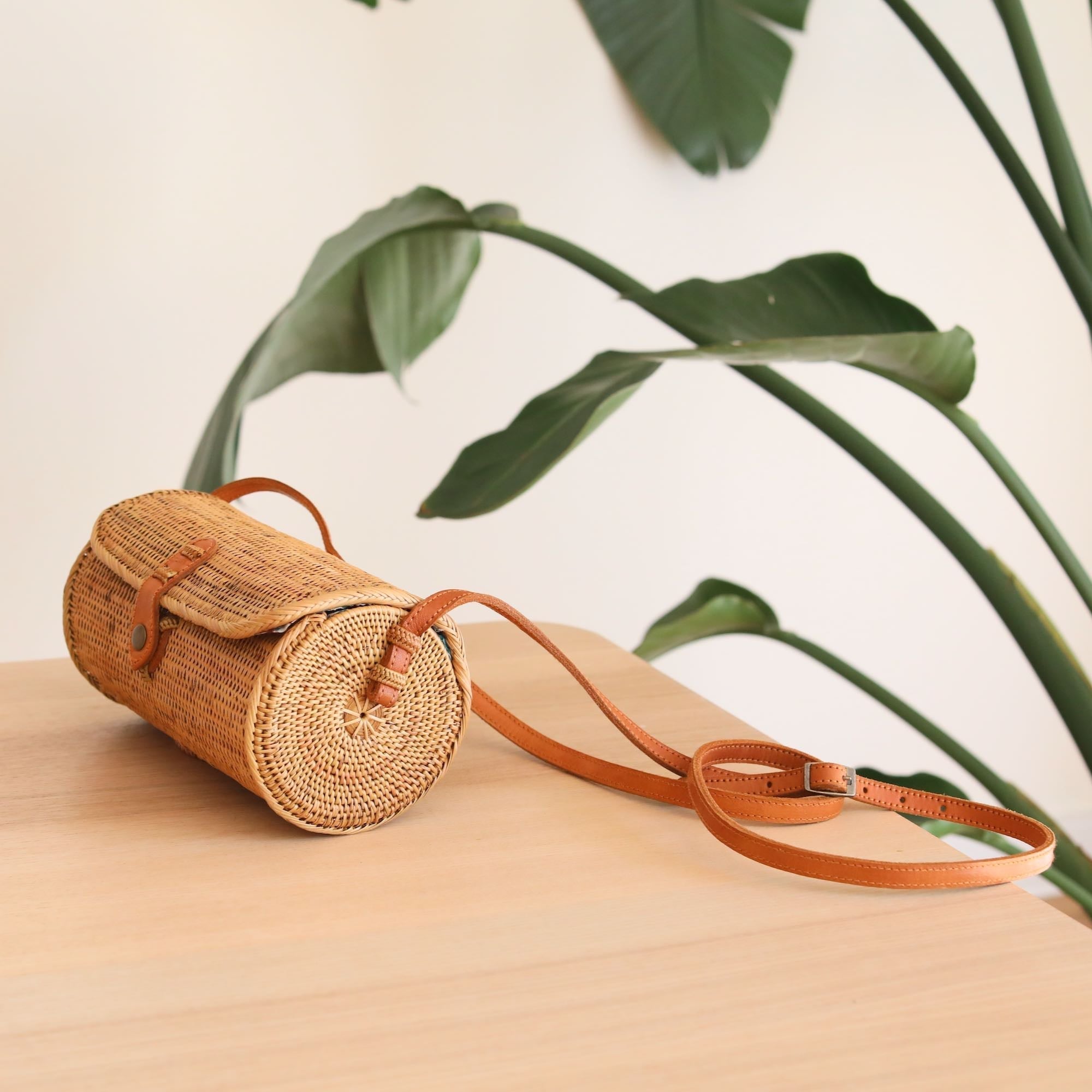 Bali Rattan Crossbody Bag - Tapang