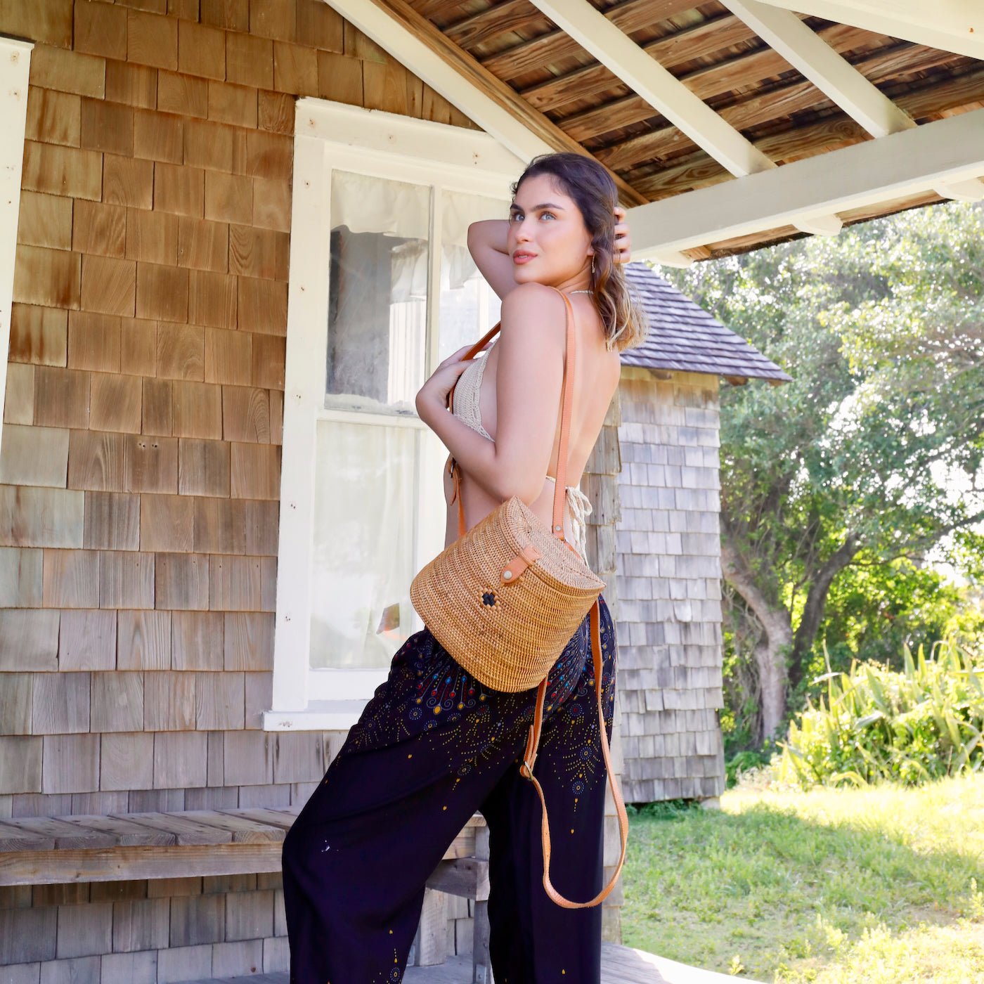 Bali Rattan Mini Backpack