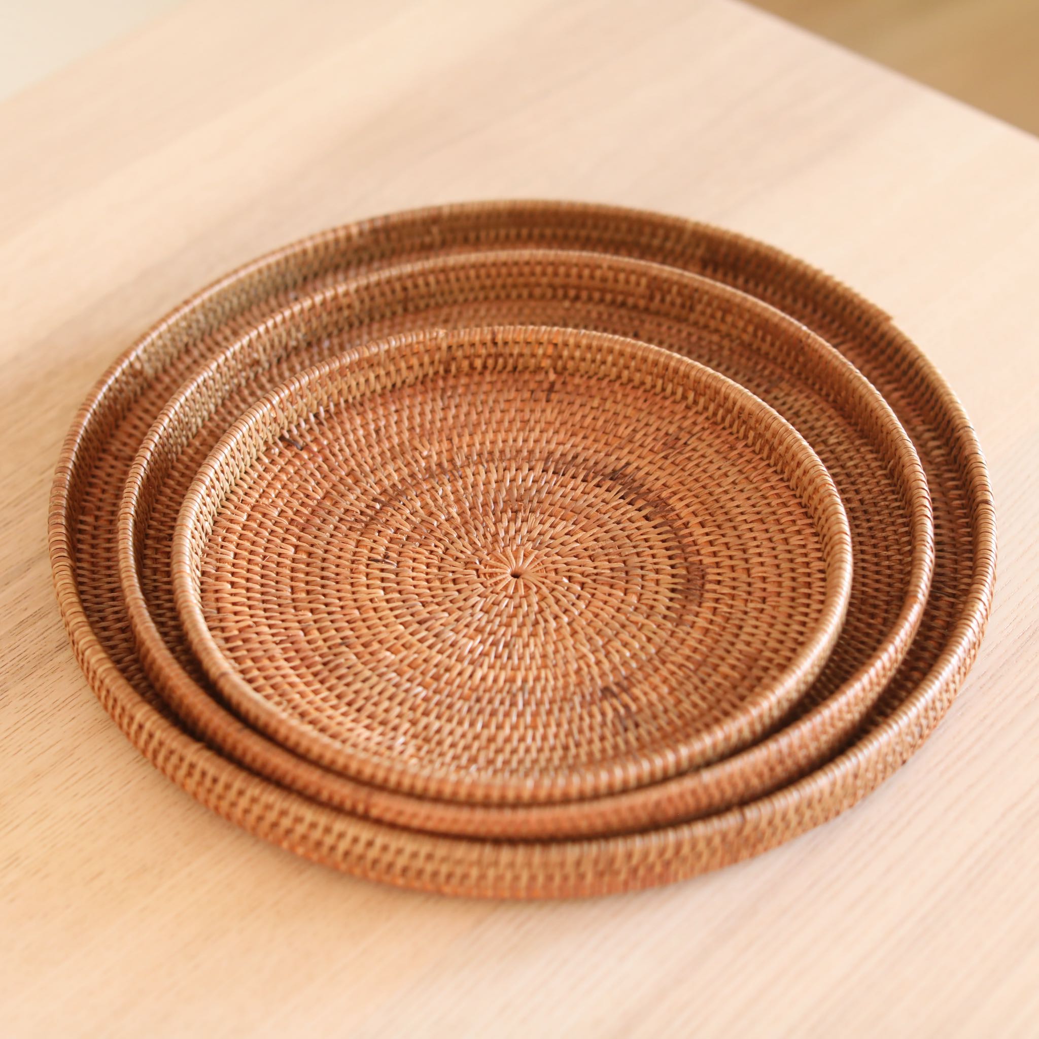 Bali Rattan Tray - Set Of 3