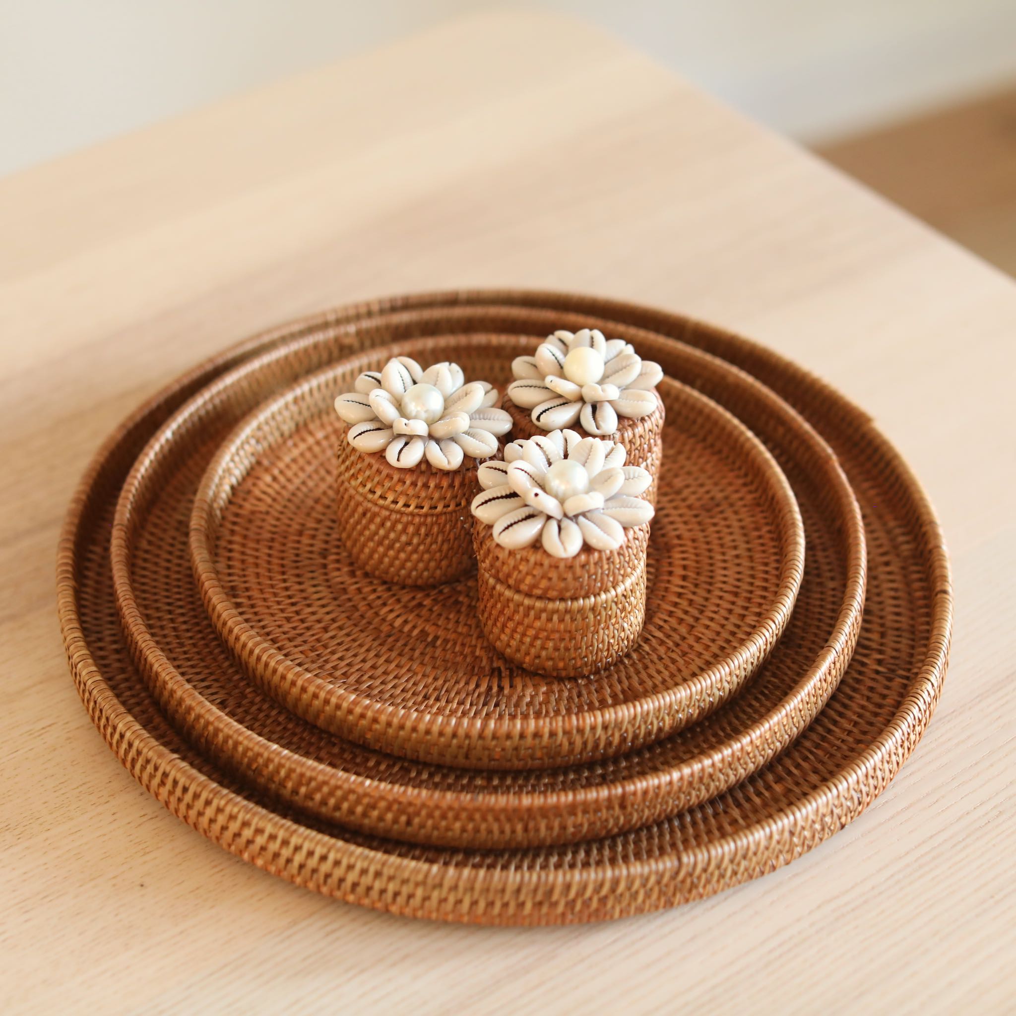 Bali Rattan Tray - Set Of 3
