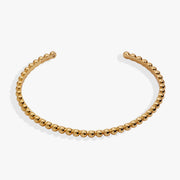 Gold Beaded Cuff Bracelet