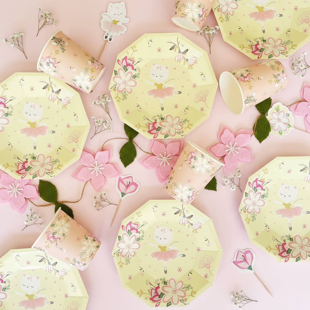 Cat Ballerina Cups (set Of 8)