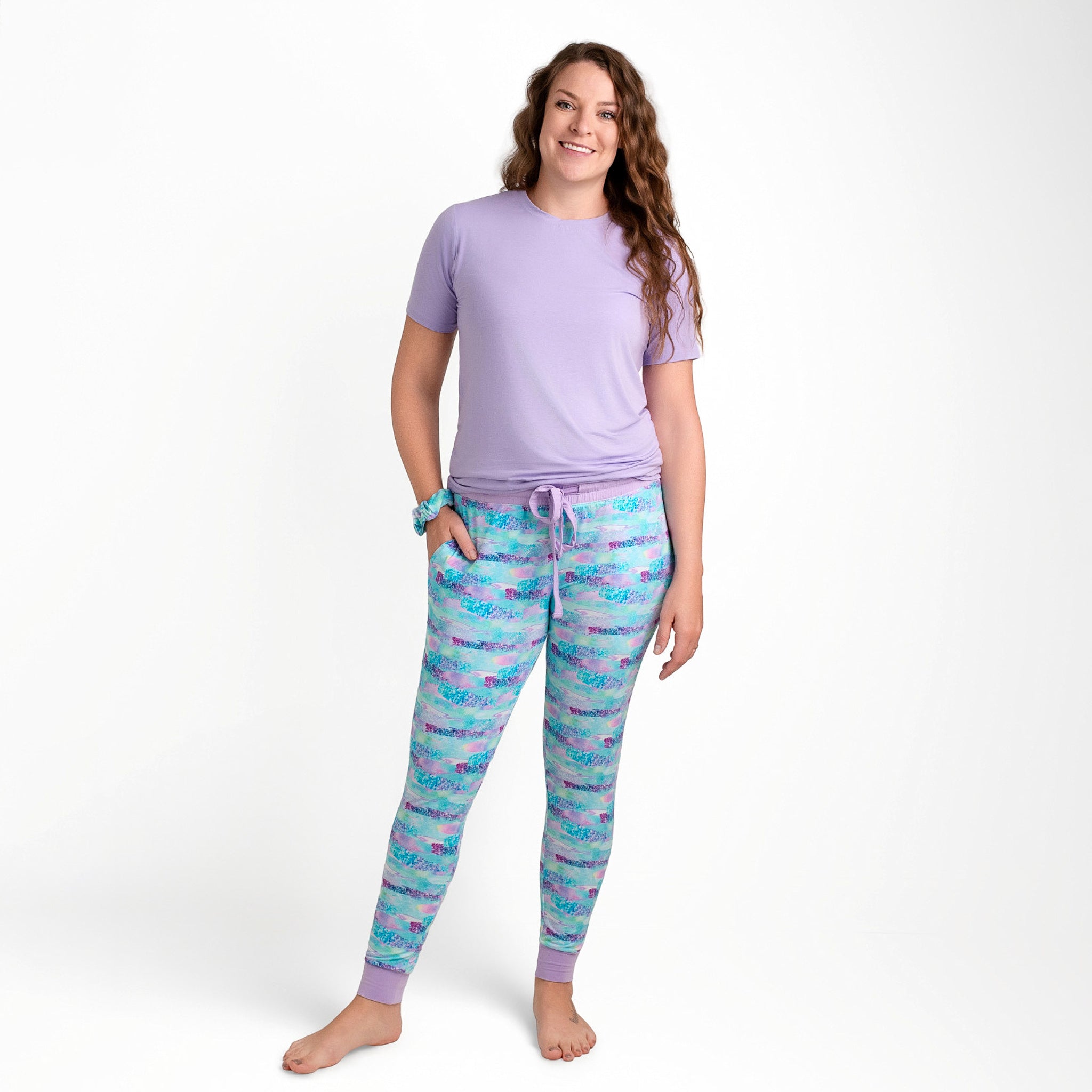Mermaid Glitter | Women's Bamboo Jogger Pajama Pants