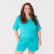 Turquoise | Women's Bamboo Pajama Shorts