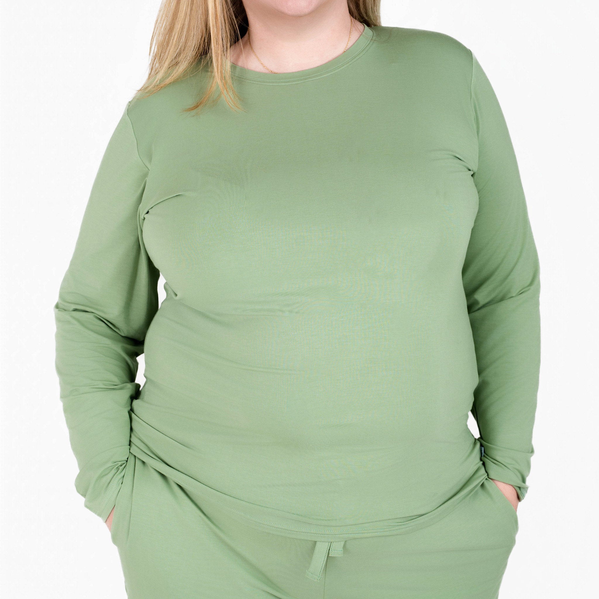 Sage Green | Adult Bamboo Long Sleeve Top