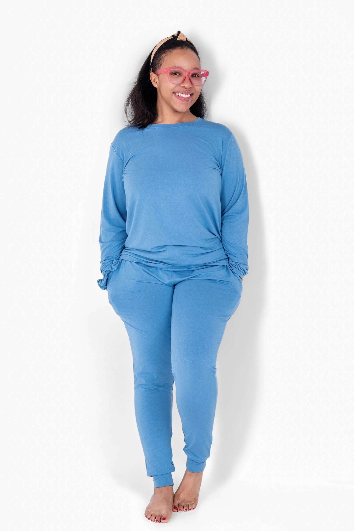 Steel Blue | Women's Bamboo Jogger Pajama Pants