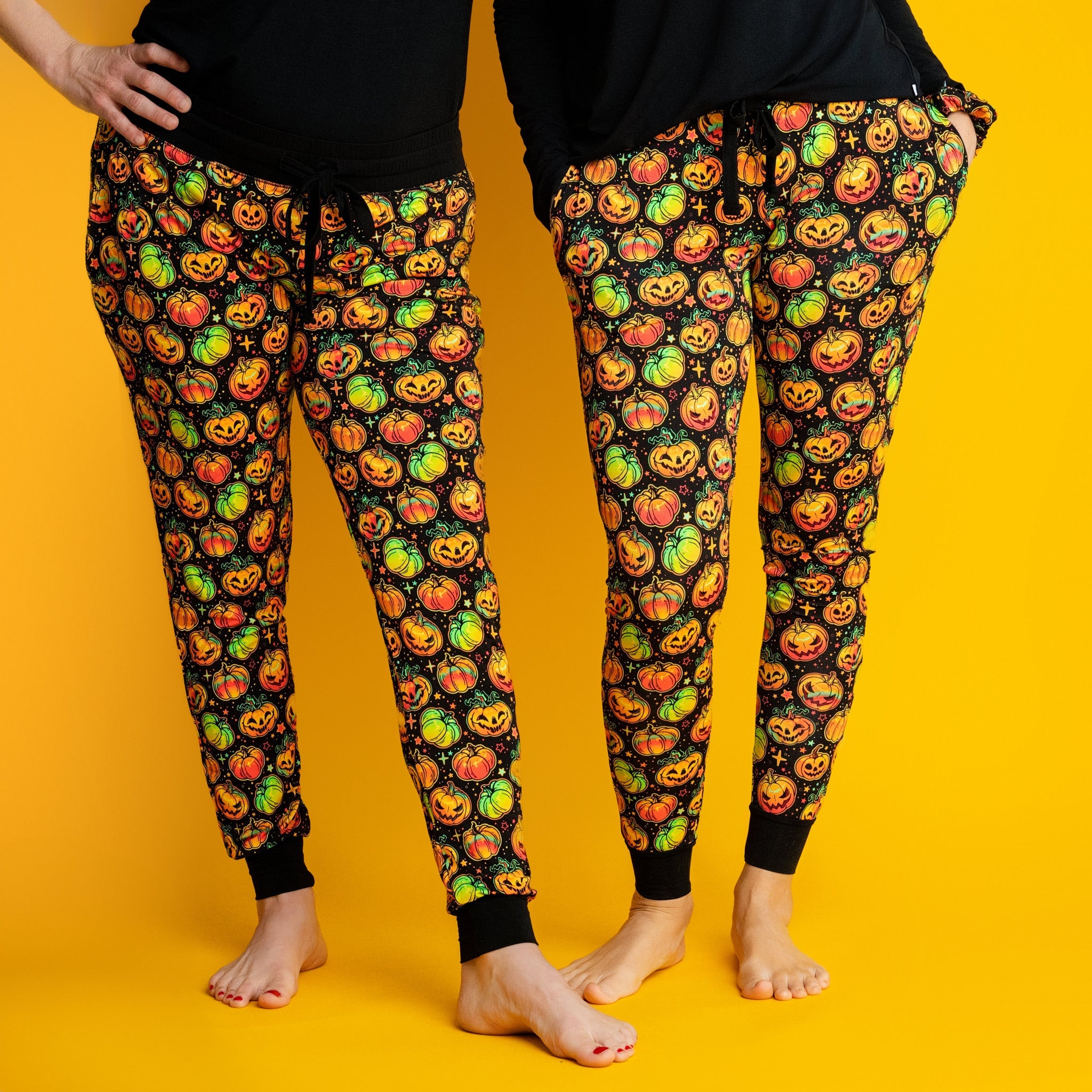 Halloween | Spooky Pumpkins | Women's Bamboo Jogger Pajama Pants