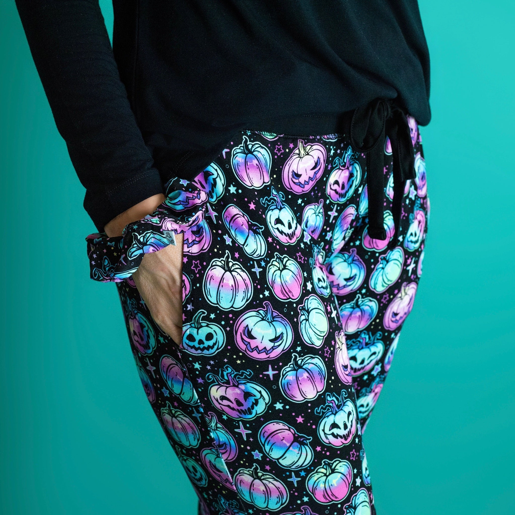 Halloween | Starlight Pumpkins | Women's Bamboo Jogger Pajama Pants