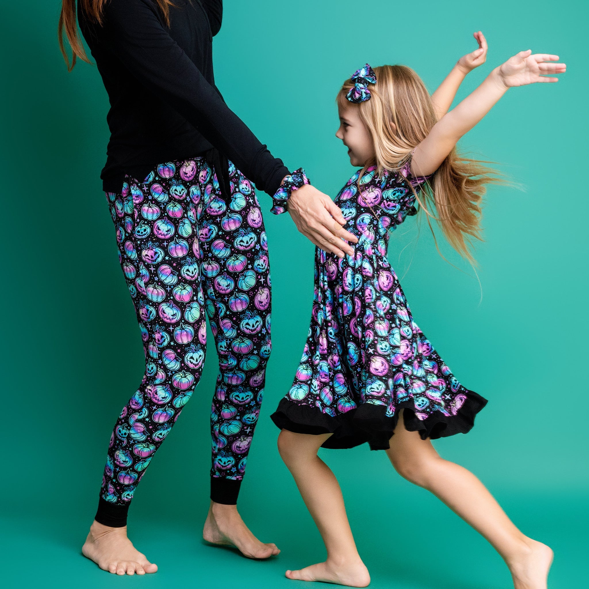 Halloween | Starlight Pumpkins | Women's Bamboo Jogger Pajama Pants