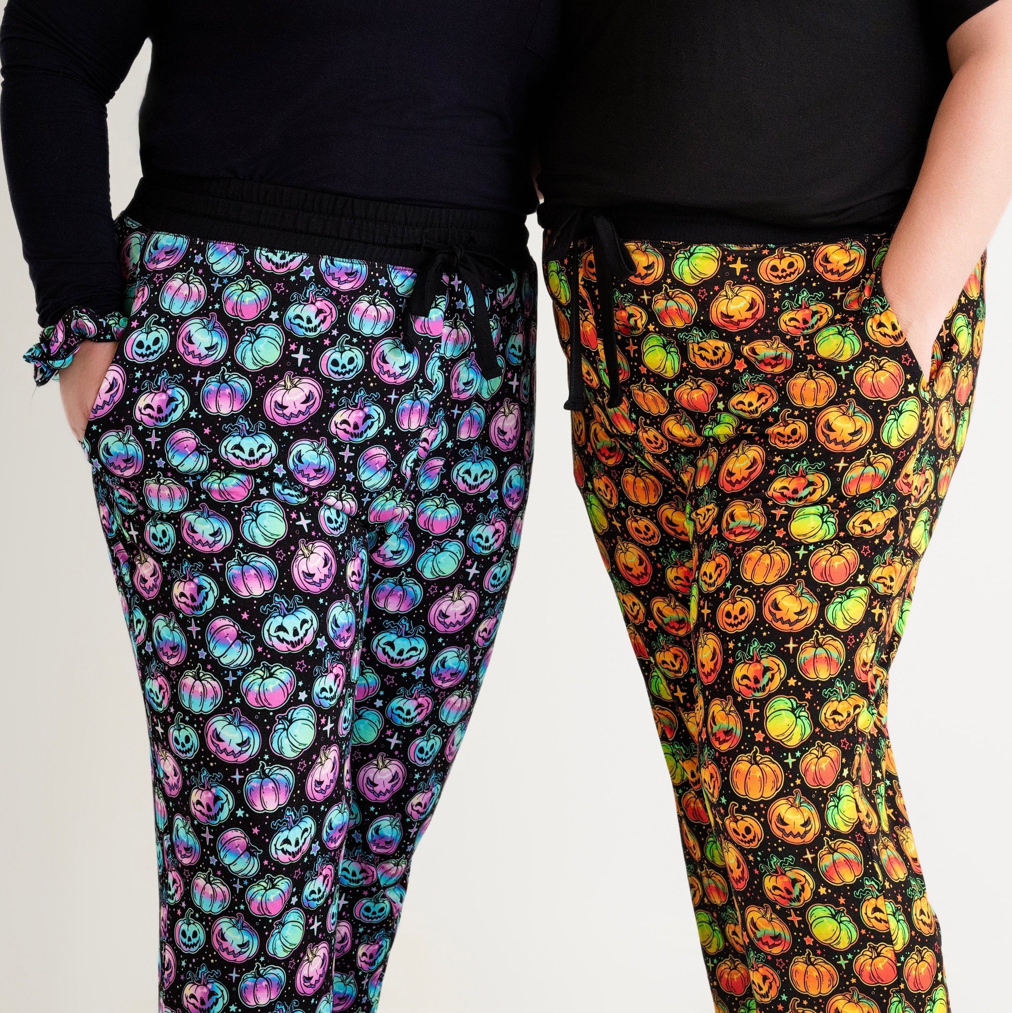 Halloween | Spooky Pumpkins | Men's Bamboo Relaxed Lounge Pajama Pants