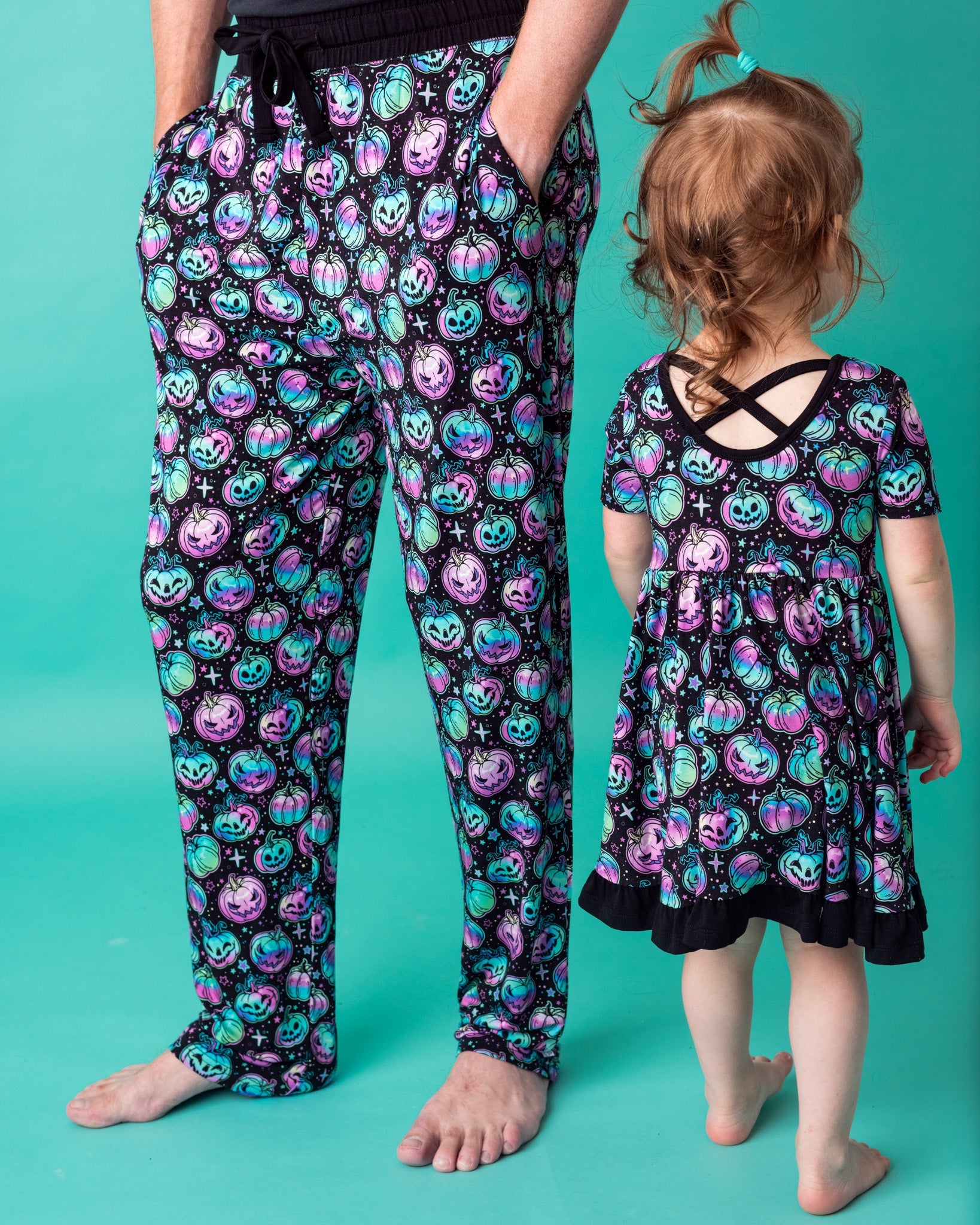 Halloween | Starlight Pumpkins | Men's Bamboo Relaxed Lounge Pajama Pants