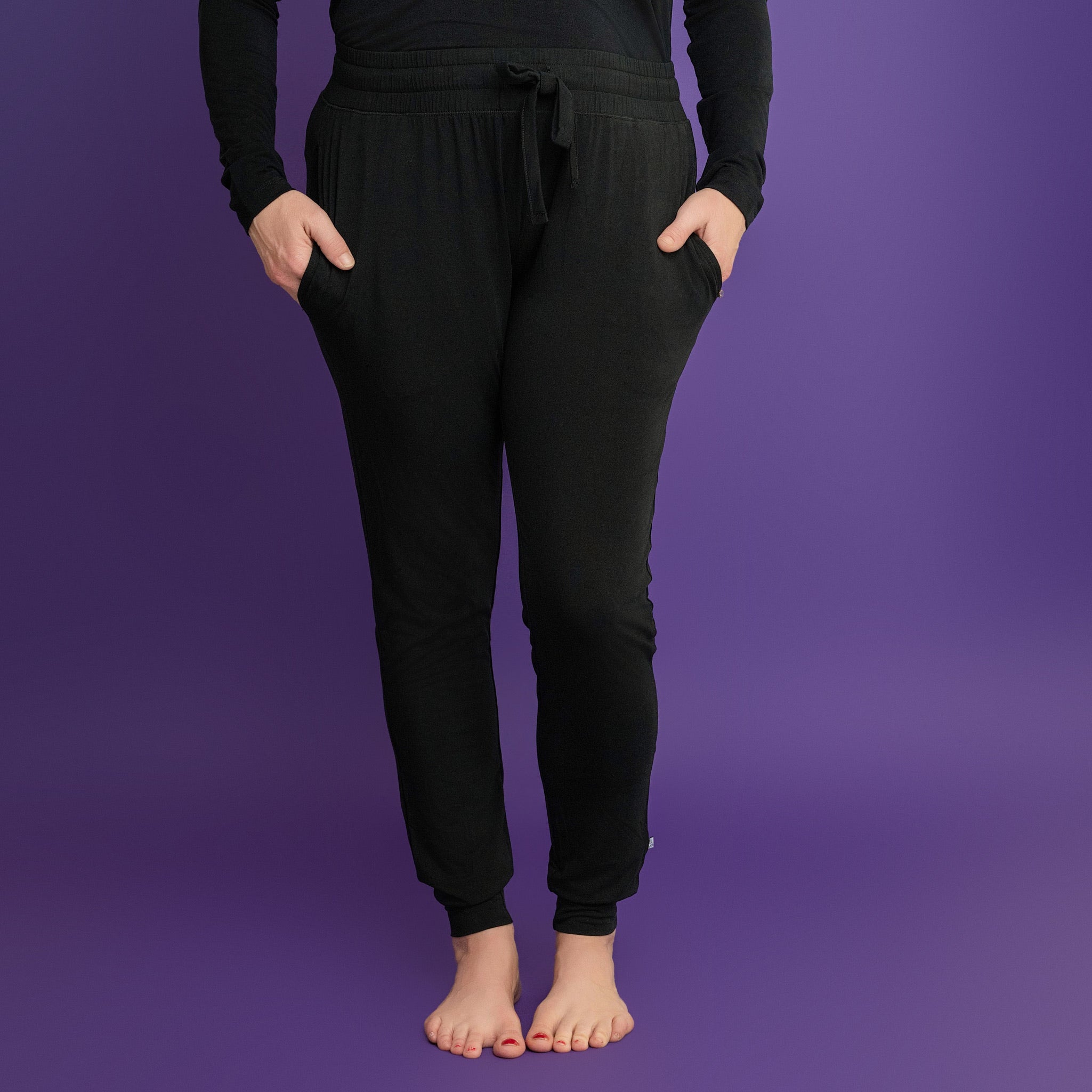 Black | Women's Bamboo Jogger Pajama Pants