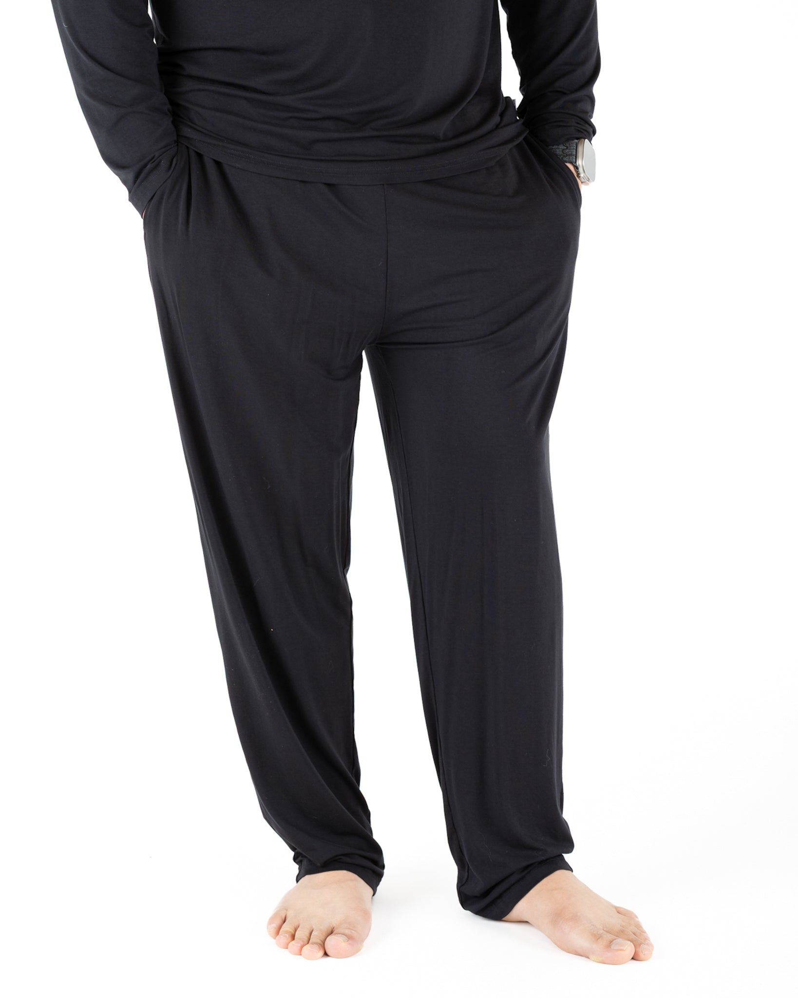 Black | Men's Bamboo Relaxed Lounge Pajama Pants