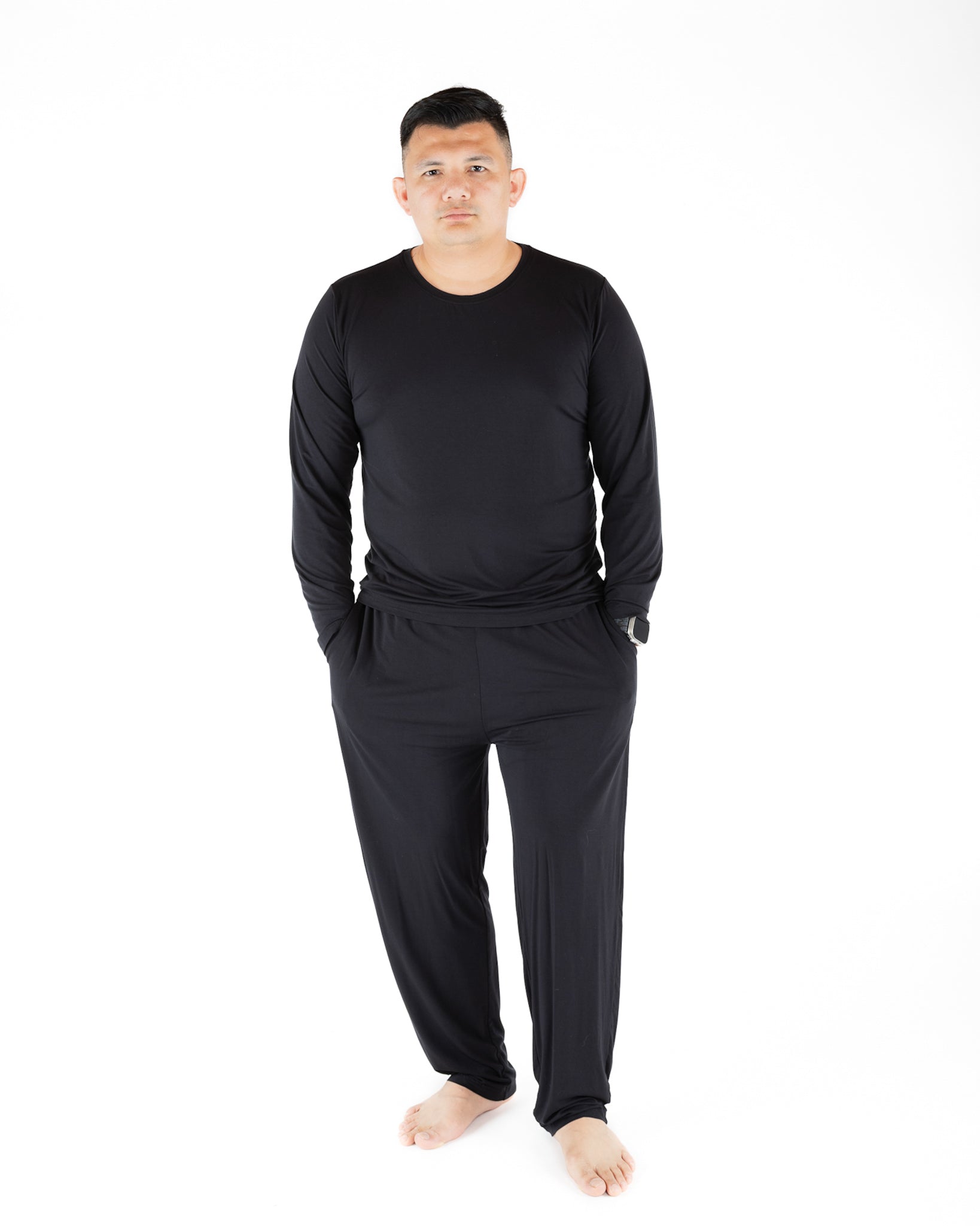 Black | Adult Bamboo Long Sleeve Top