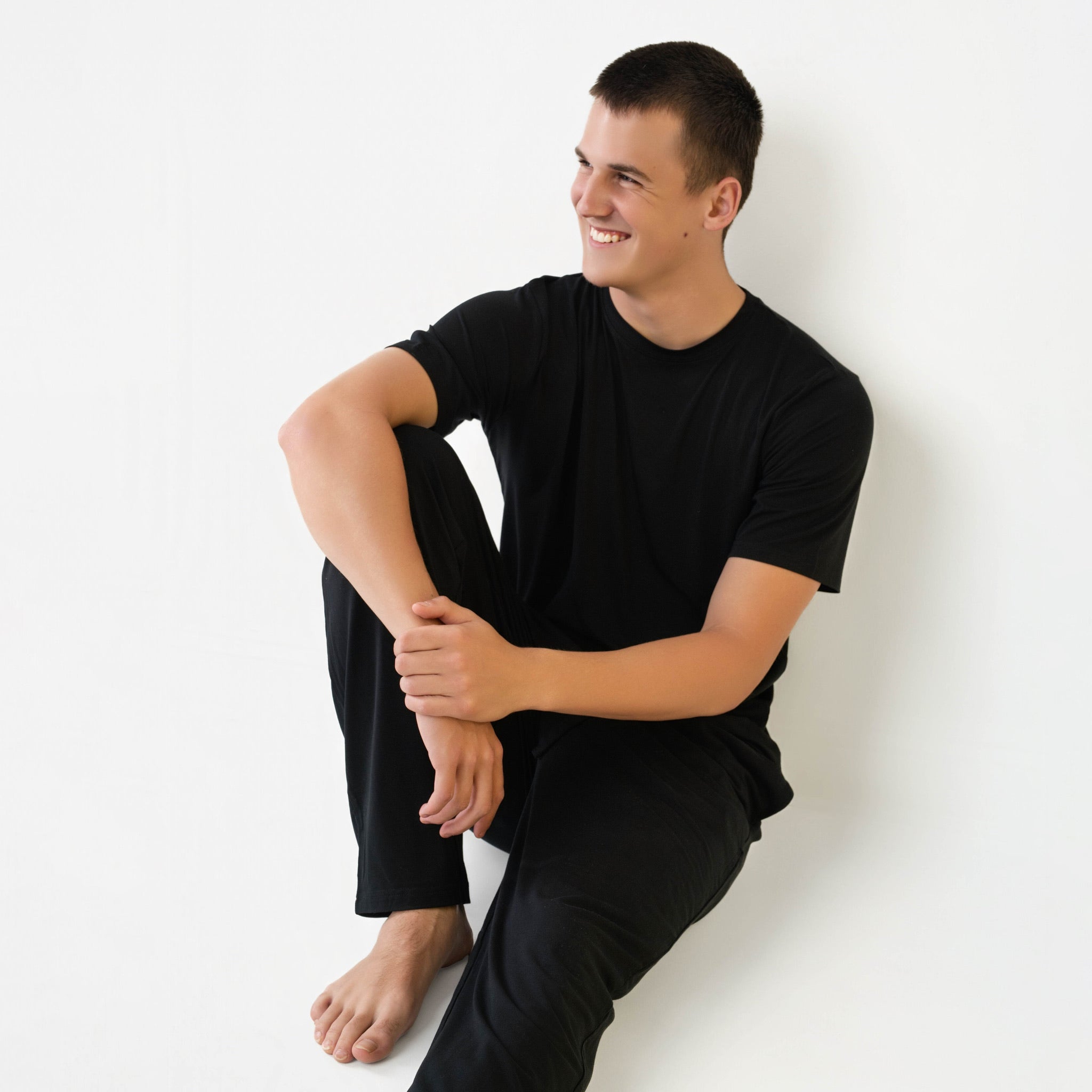 Black | Men's Bamboo Relaxed Lounge Pajama Pants